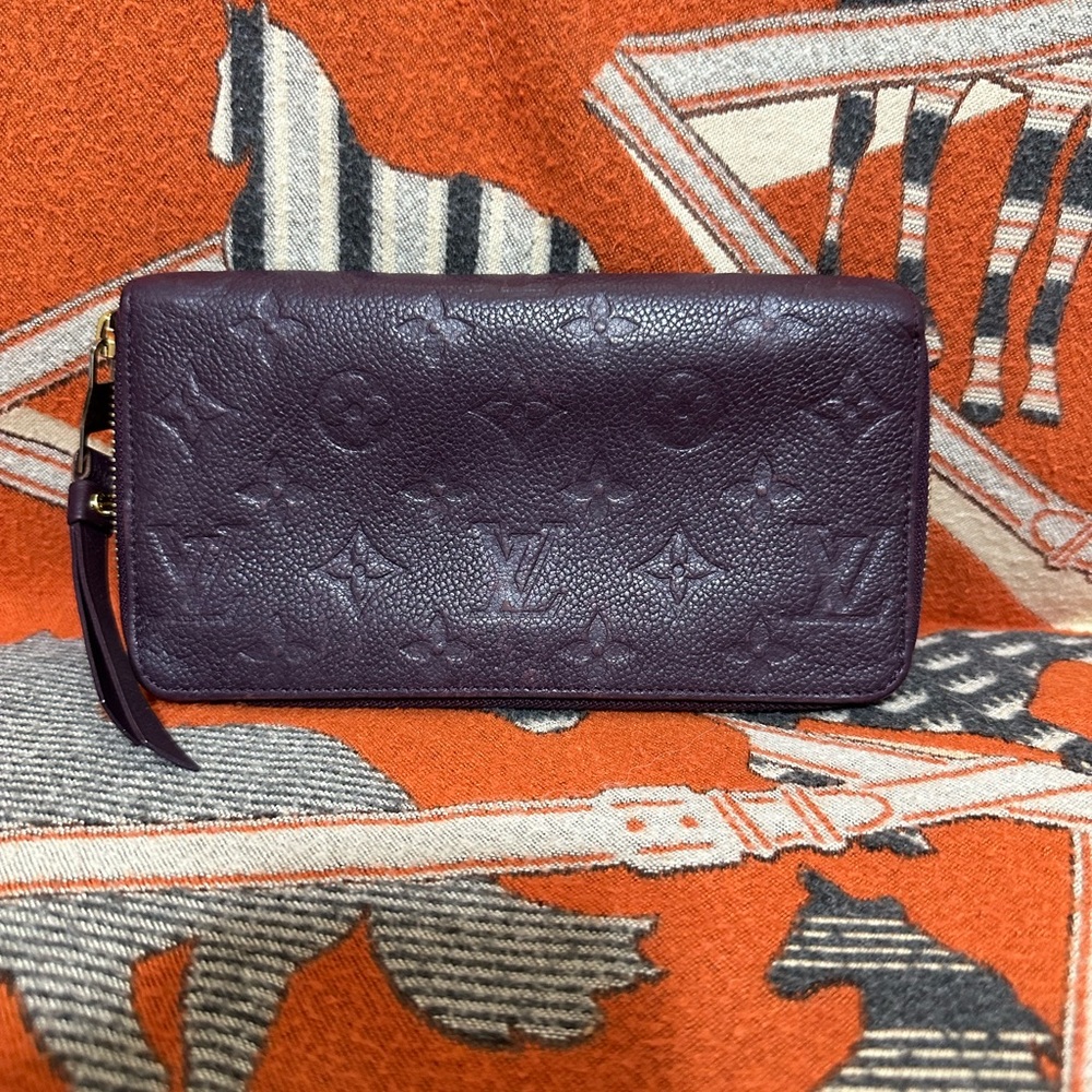 LOUIS VUITTON ❤️🌟SP1122 EMPREINTE PURPLE ORGANIZER ZIPPY WALLET ⭐️